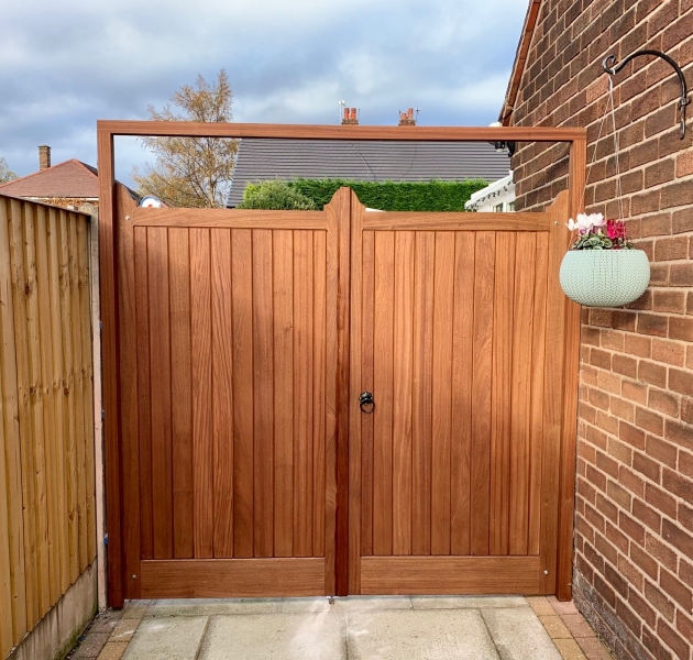 Hardwood frame and gate fitted Warrington.
