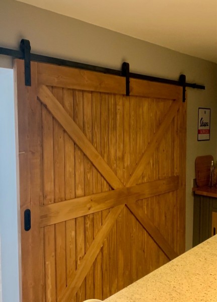 Internal sliding door to kitchen, fitted Warrington.