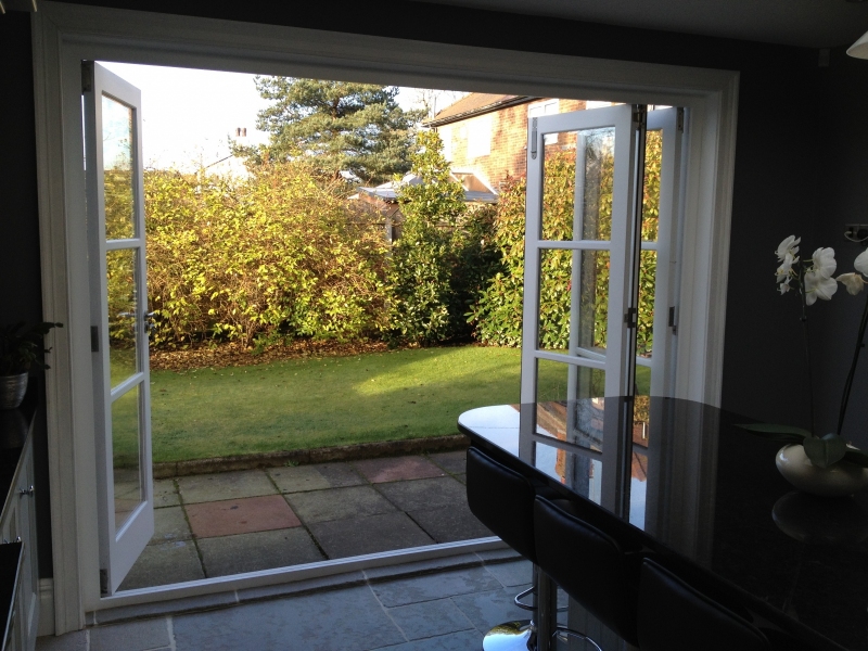 Our bi-fold doors can replace a patio door and add character